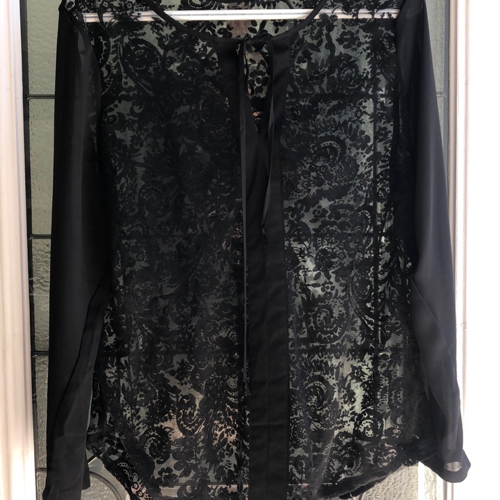 Sheer black top